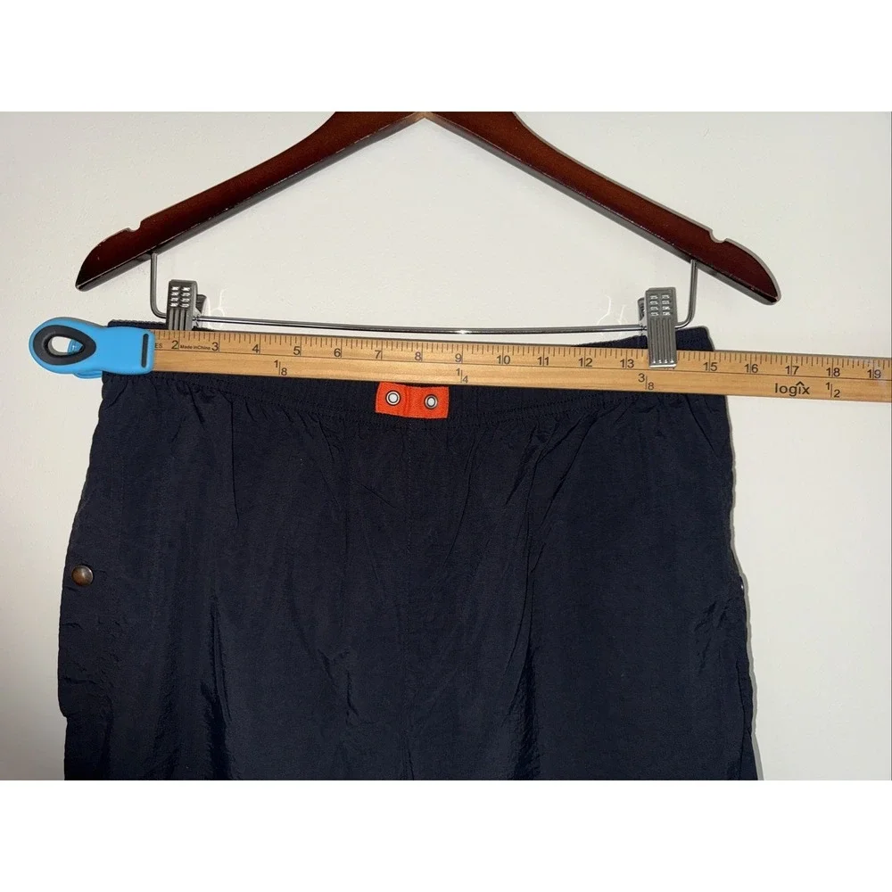 Y2K Nike Swoosh Track Pants Black Gray Windbreaker Joggers‎ Men's Medium